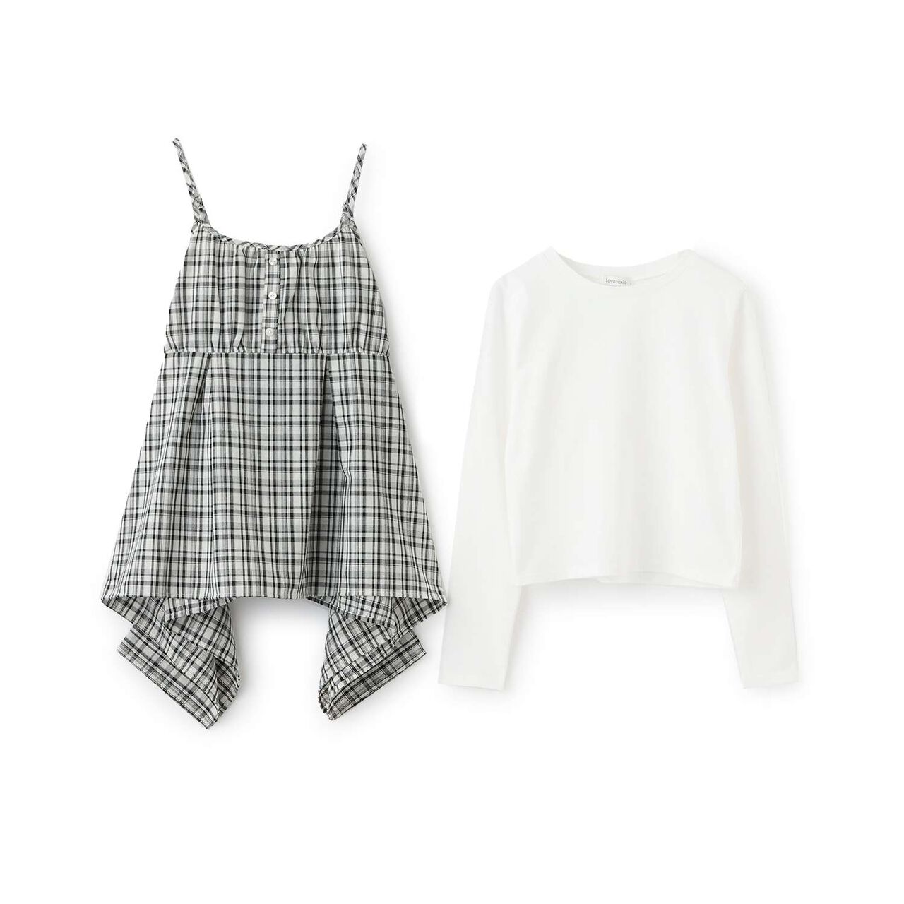 Asymmetrical Tunic Set,Black, large image number 11