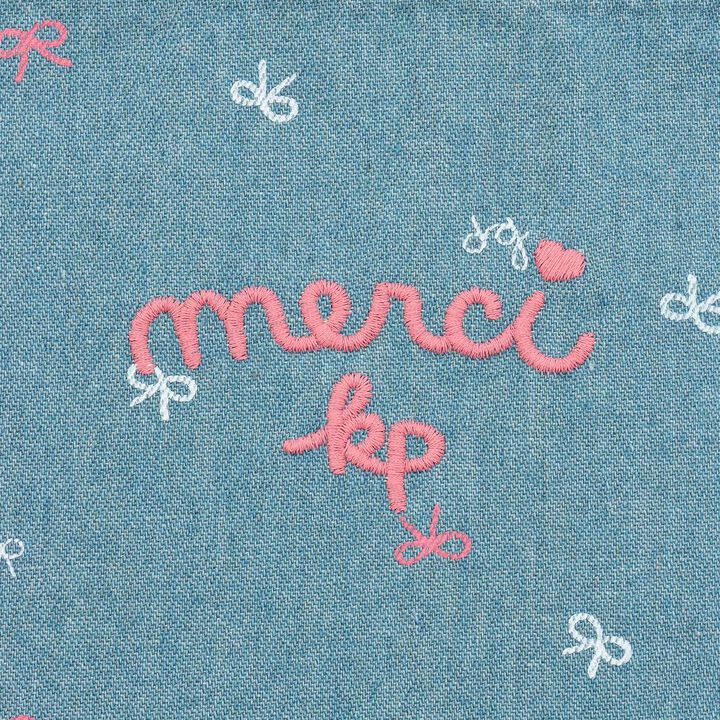Denim All-Over Print Bag,Blue, medium image number 2
