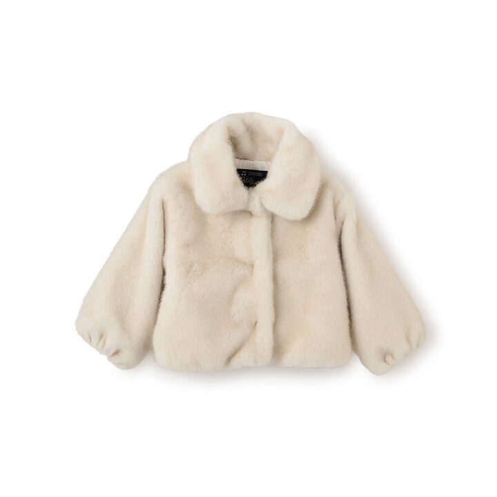 [Link] Faux Fur Jacket,Ivory, medium image number 8