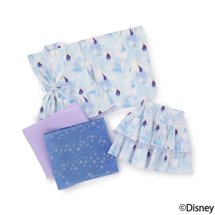 Frozen Yukata Dress [Cool Touch & Quick-Dry Absorbent],Sax blue, medium image number 6