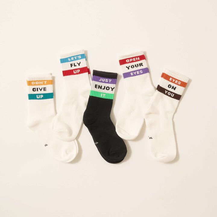 Line Logo Socks,Red, medium image number 5