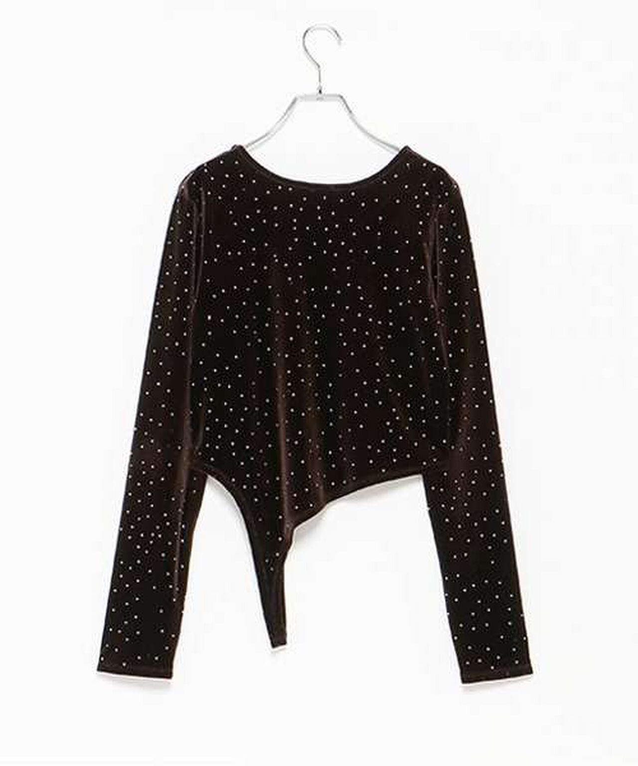 Velour Sequin Pullover,Blue gray, large image number 6