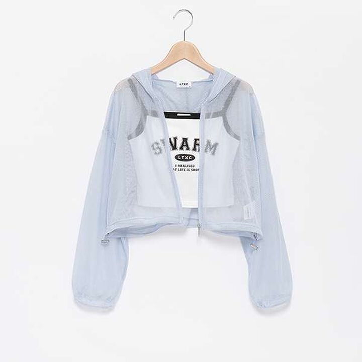 LTXC - Mesh Parka with Inner Layer,Off white, medium image number 6