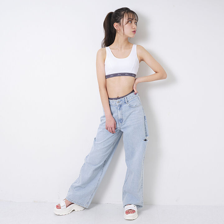 [LTXC] Ribbed Half Top,White, medium image number 5