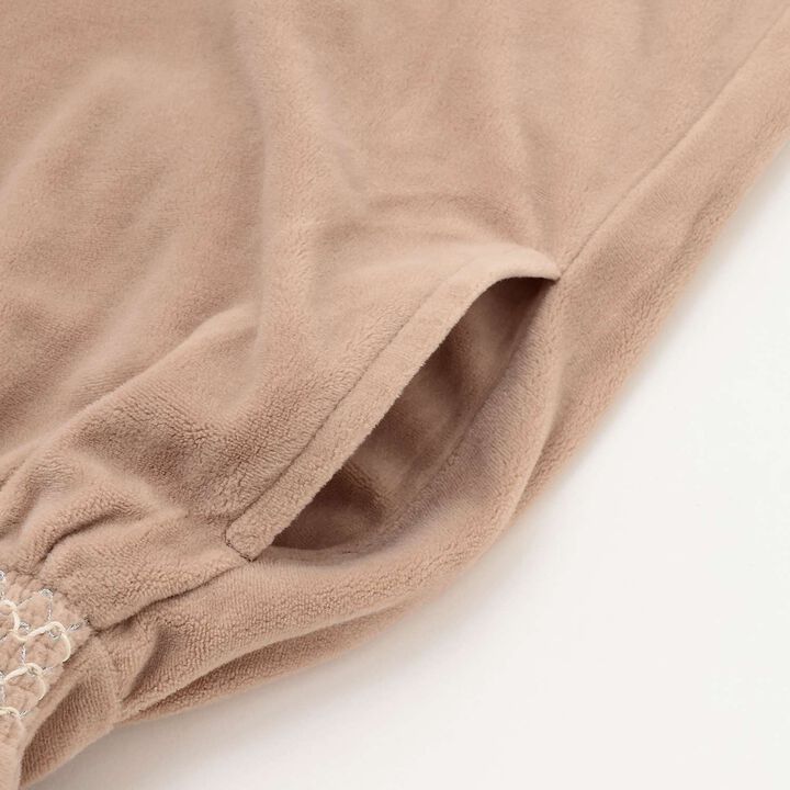 Velour Lace One-Piece Dress,Light pink, medium image number 9