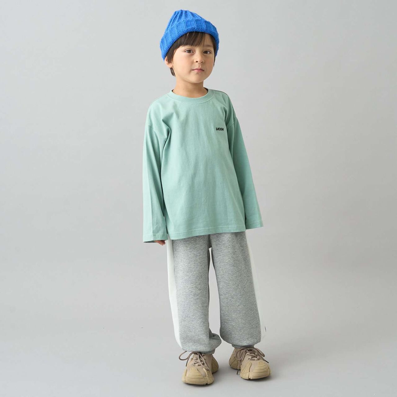 [Daily Standard Wear] [Quick-Dry Absorbent] Loose Fit Side Line Sweatpants,Blue gray, large image number 32