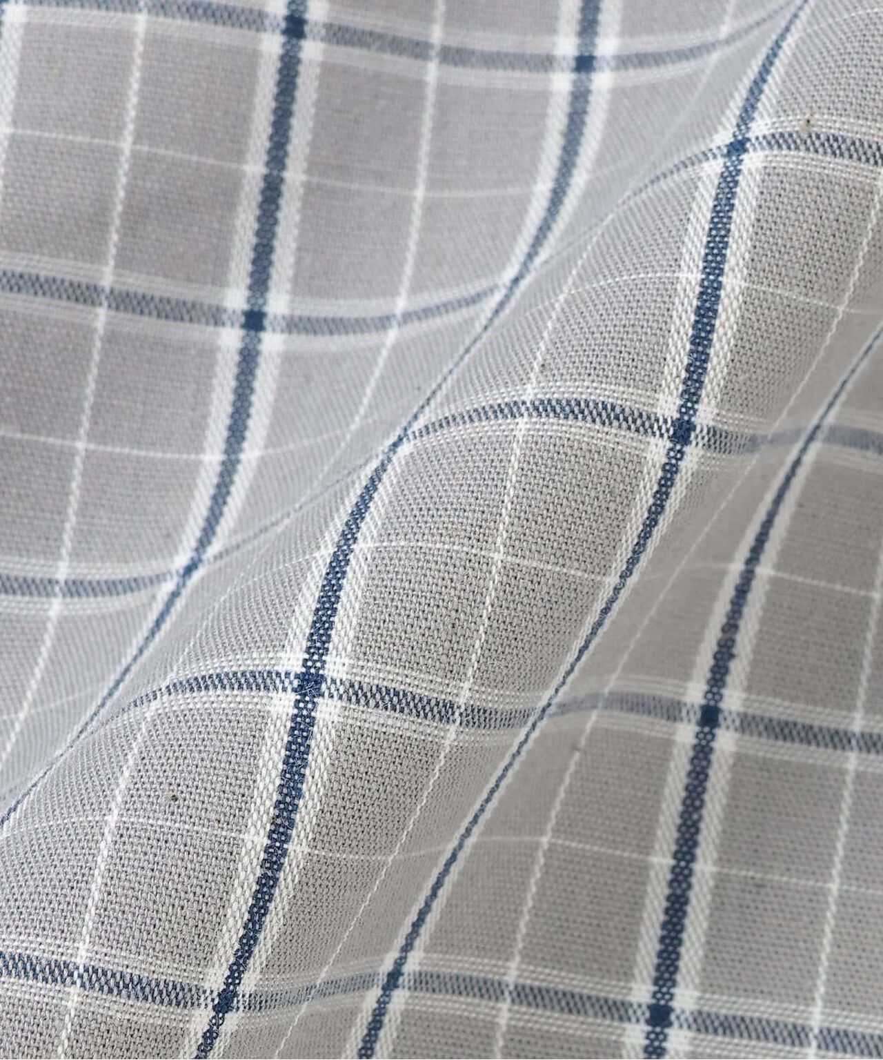 Checkered Shirt with Logo Plate [Korean Fashion],Gray, large image number 15