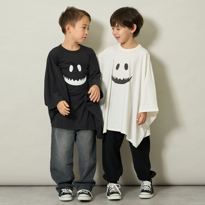 [Halloween] Stain-Resistant, Quick-Dry & UV-Protection Ghost T-Shirt,Ivory, medium image number 7