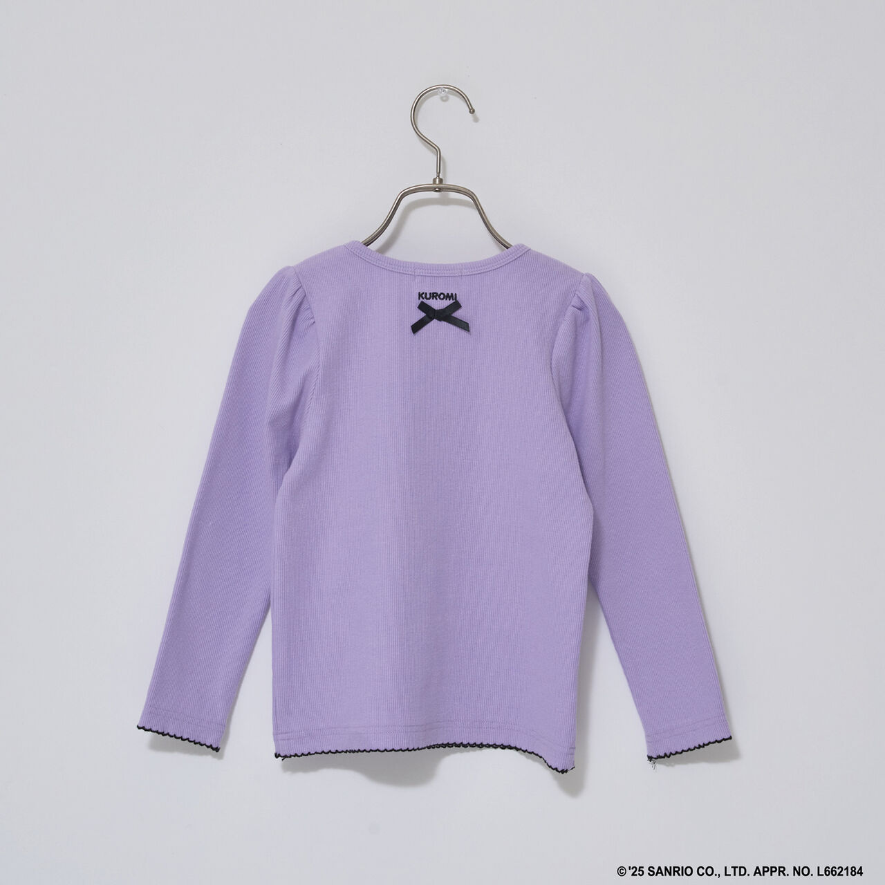 Sanrio Characters One-Point Embroidery Top,Black, large image number 9