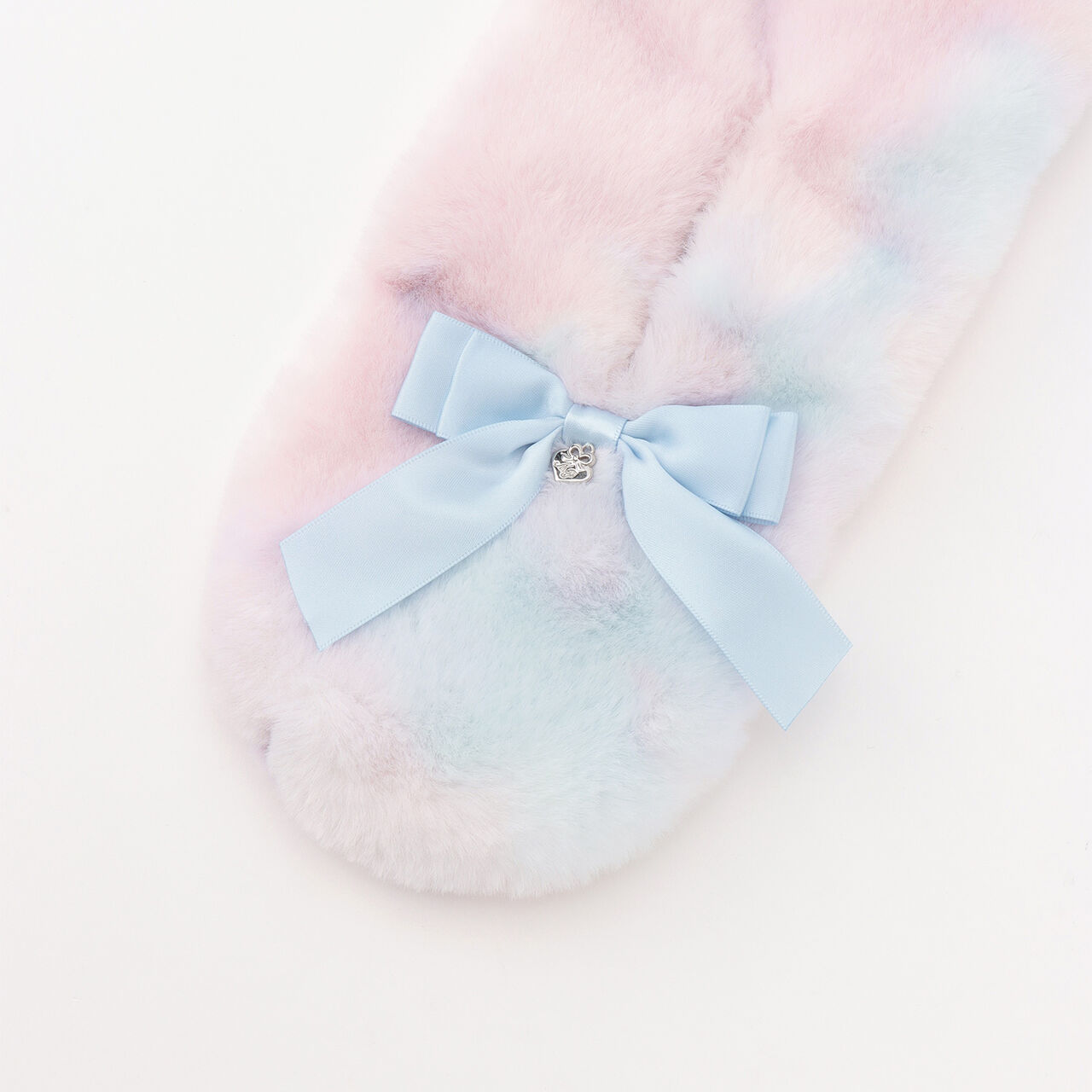 Ribbon Faux Fur Scarf,Pink, large image number 2