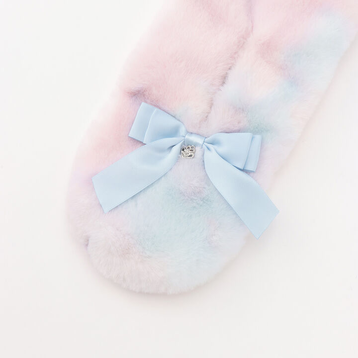 Ribbon Faux Fur Scarf,Pink, medium image number 2