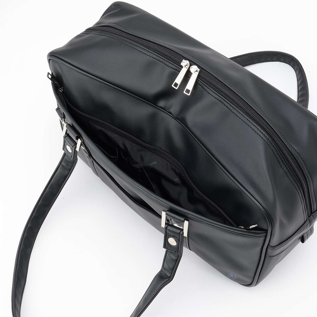 Synthetic Leather School Bag,Black, large image number 8