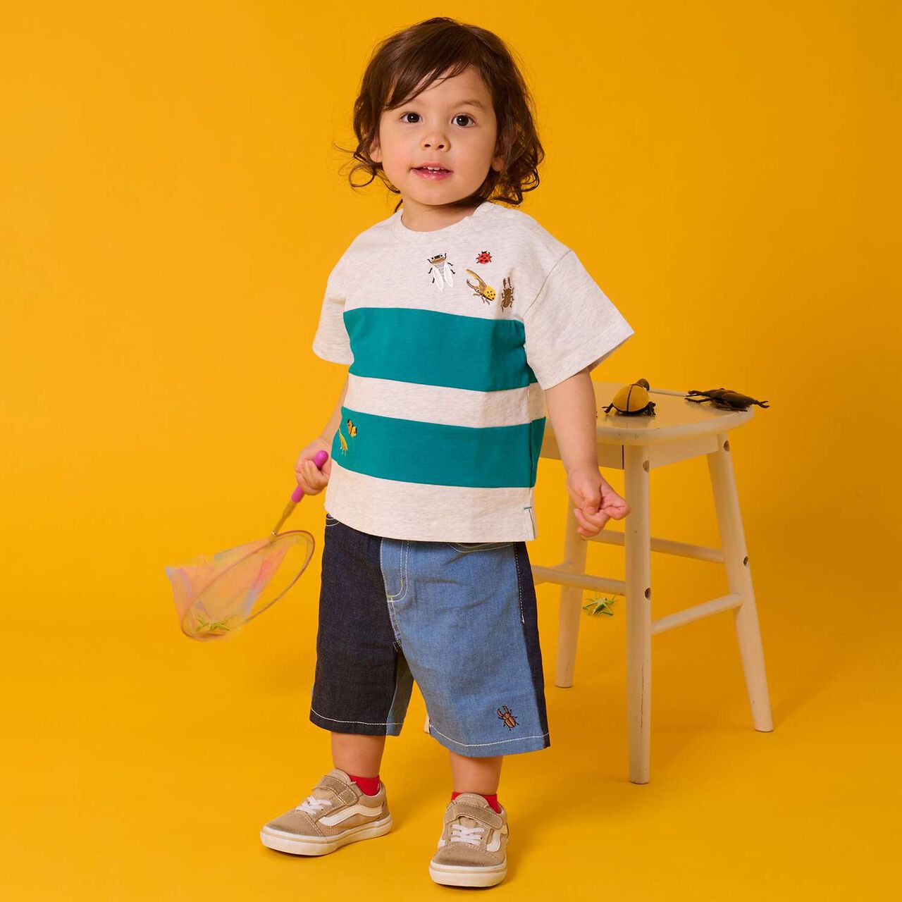 Insect Pocket 5-Minute Length Pants,Sax blue, large image number 4