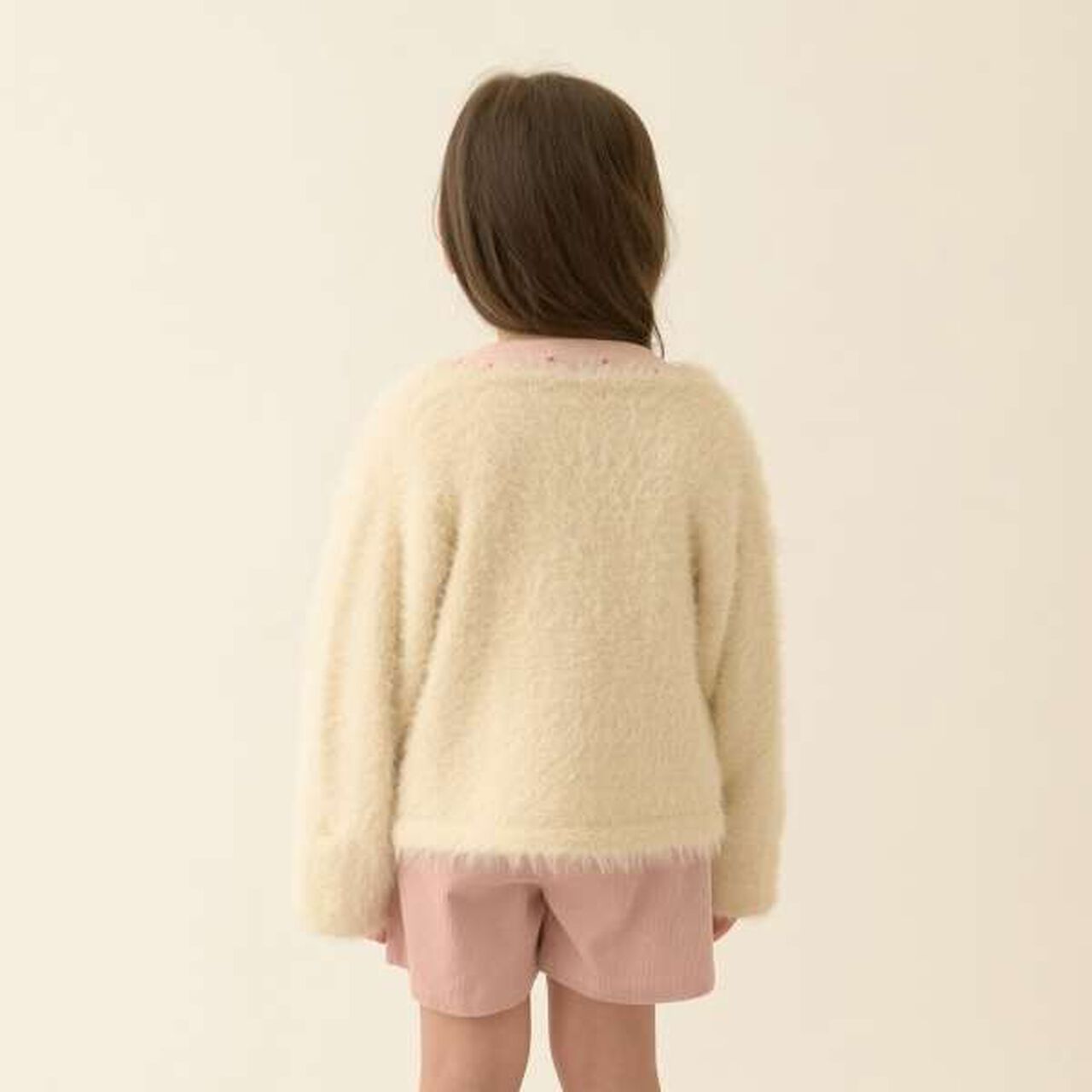 Shaggy Knit Cardigan,Red, large image number 16