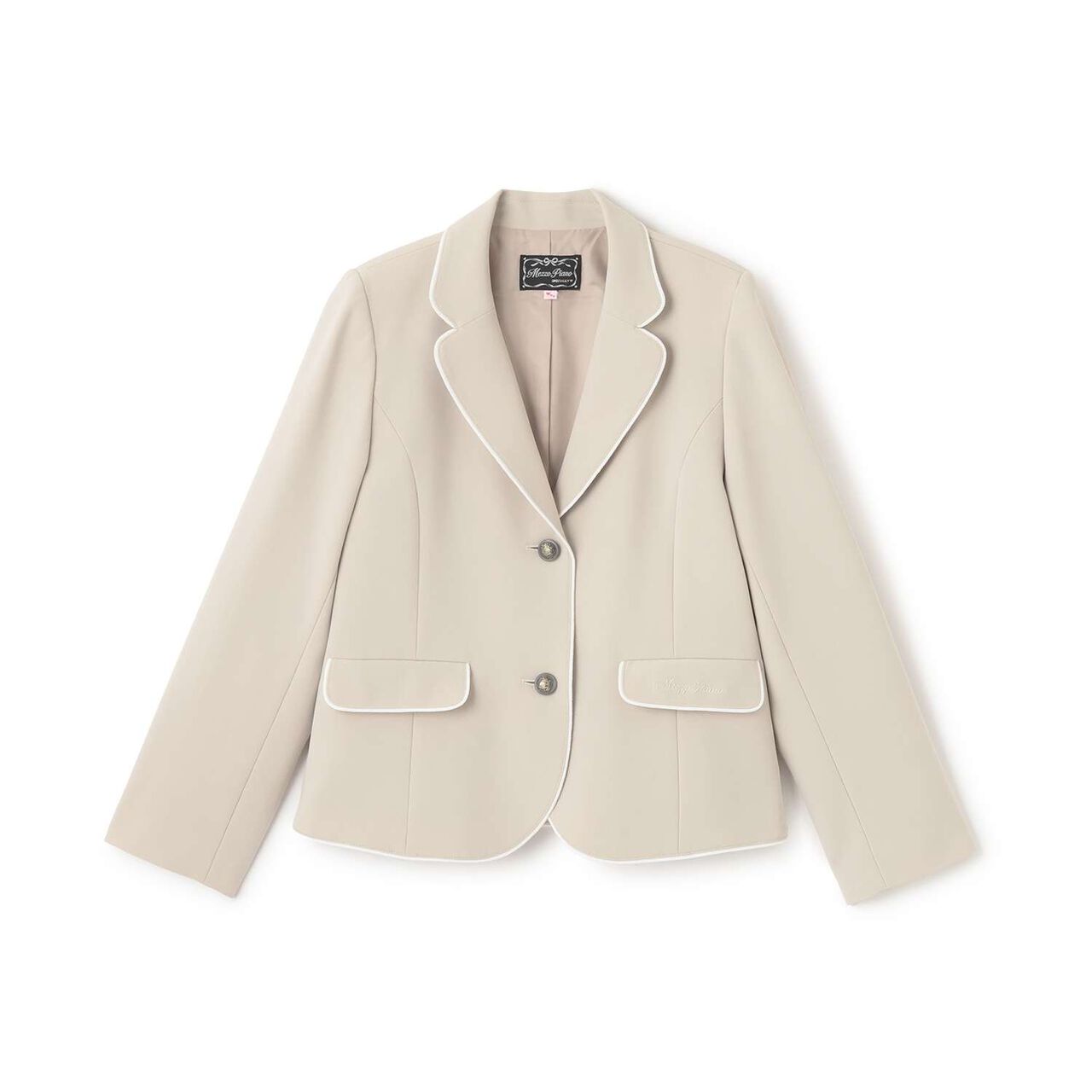 Piping Jacket,Beige, large image number 10