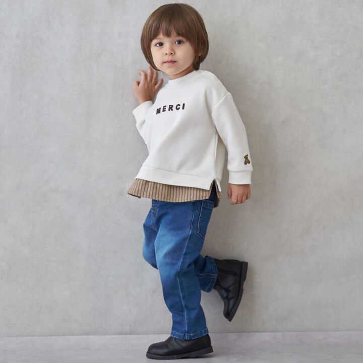 Wool Lined Denim Pants,, medium