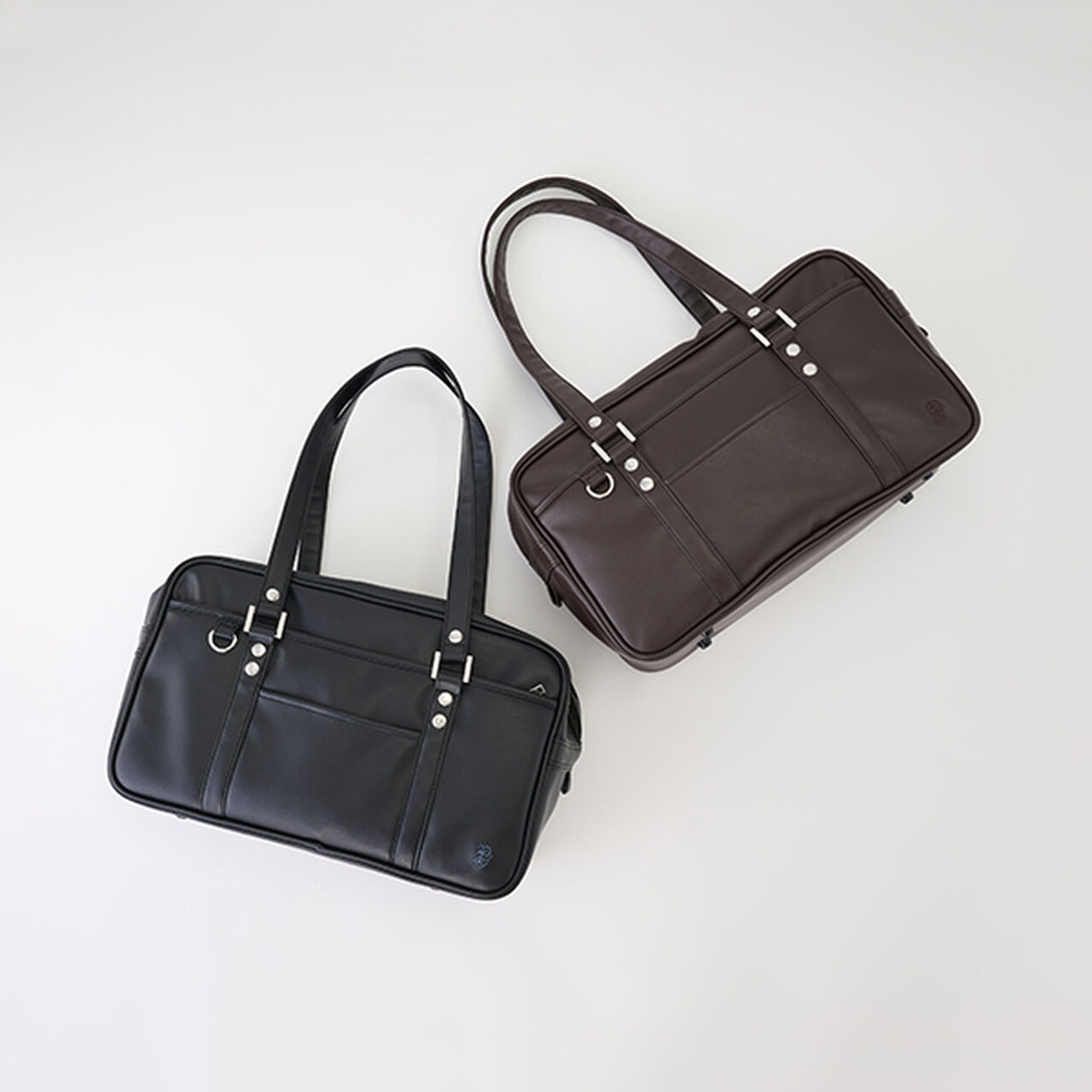 Synthetic Leather School Bag,Black, large image number 13