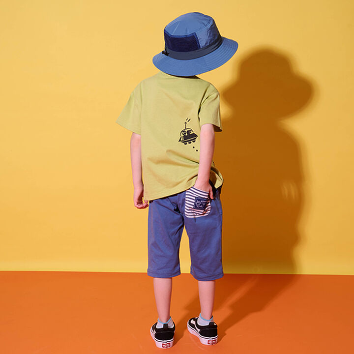 Dinosaur One-Point 6-Length Cut and Sew Pants,Yellow green, medium image number 14