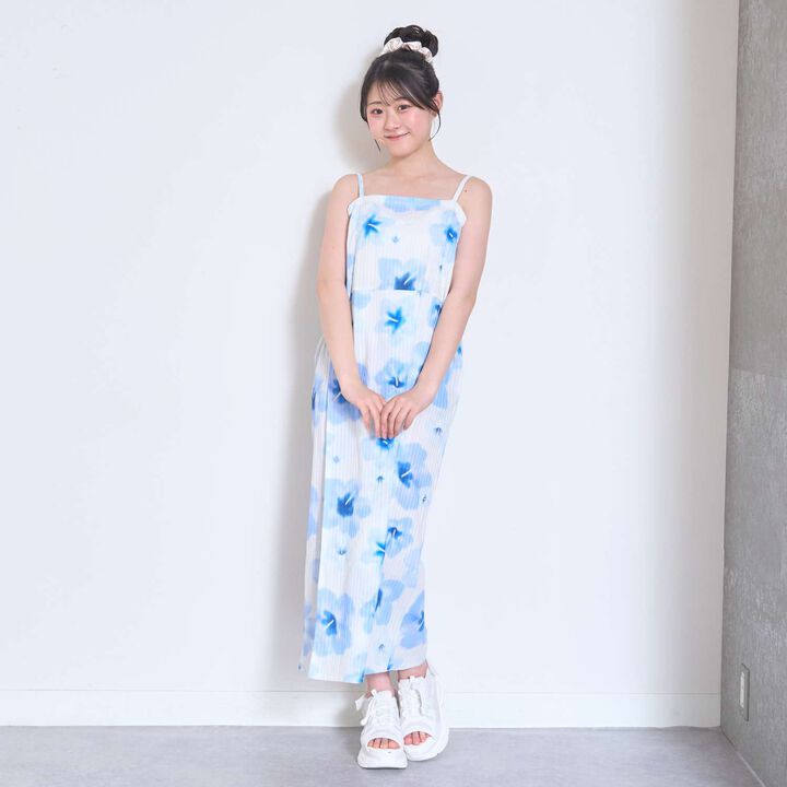 Floral Pattern Two-Piece Yukata,Pearl white, medium image number 12
