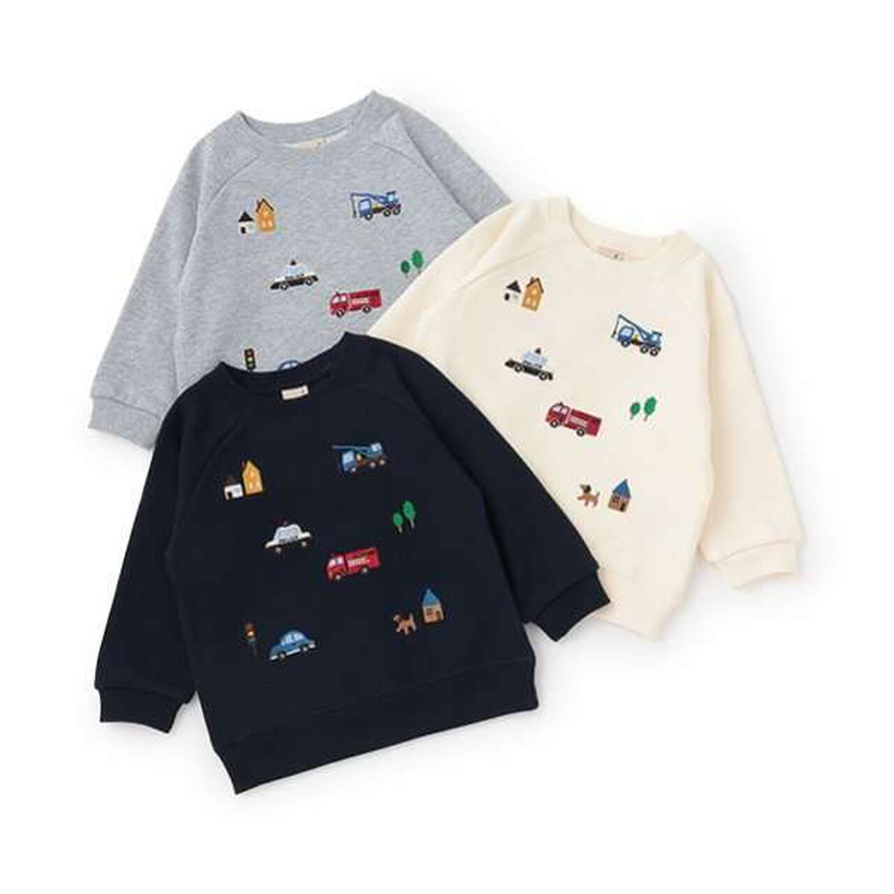 Vehicle Embroidered Sweatshirt,Top gray, large image number 4