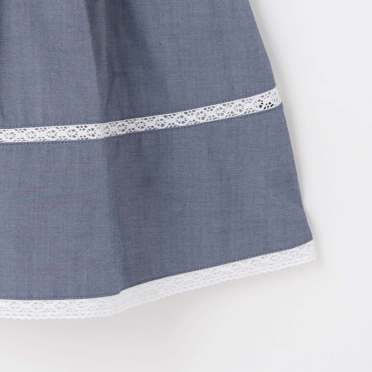 [130cm] Side Ribbon Shirt Dress,Navy, large image number 6