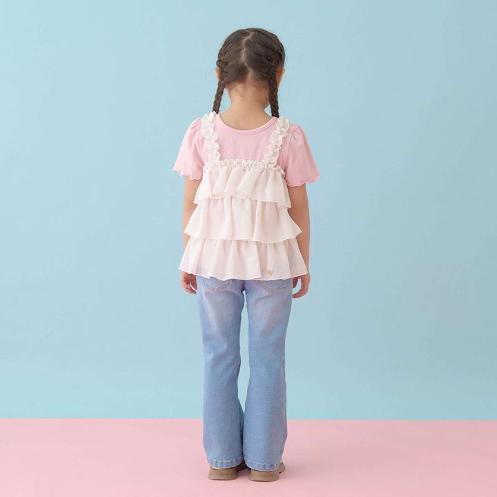 [Either Way Is Fine] UV Protection & Cool Touch Tiered Camisole Docking T-Shirt [Kids Girls],Mint, medium image number 23