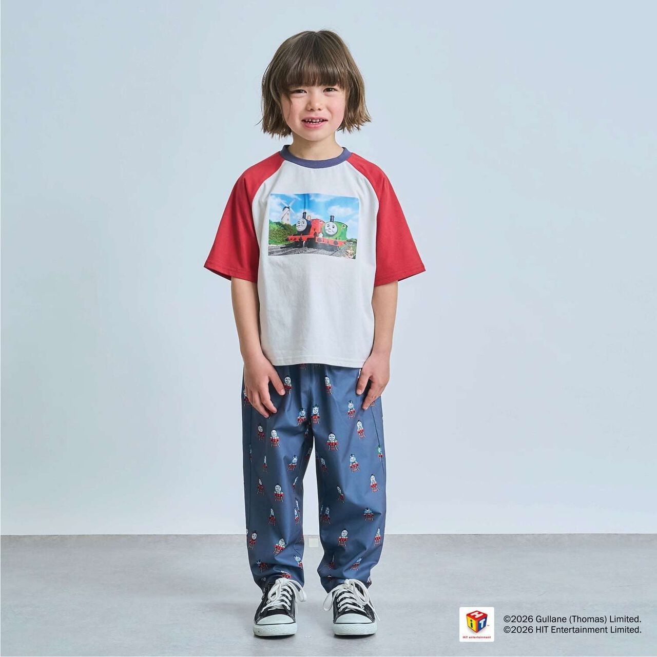 [Thomas the Tank Engine] Raglan Short Sleeve T-Shirt,Red, large image number 12