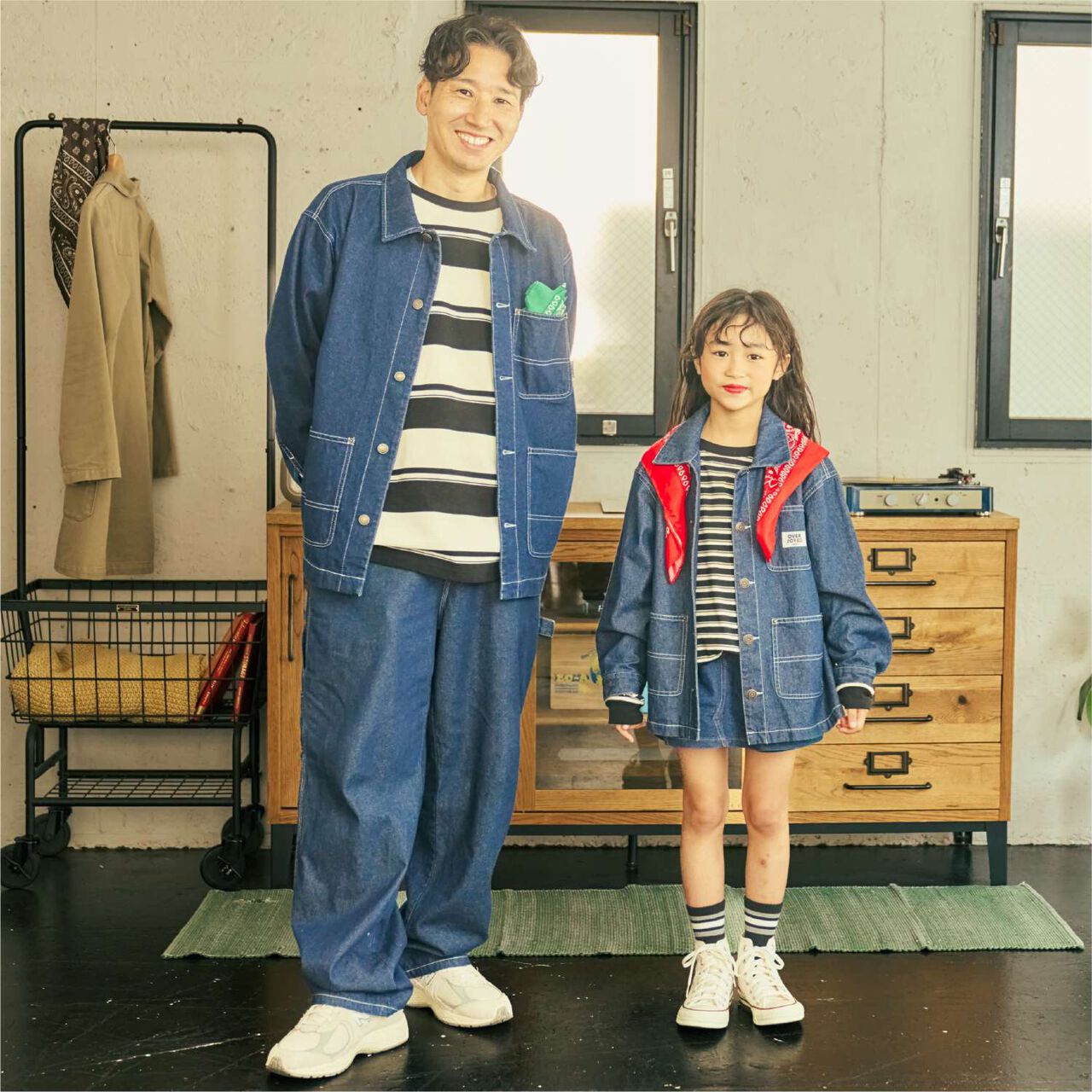 [附調節扣] [親子連結款] [DAD] 丹寧工裝褲,淡藍色, large image number 7