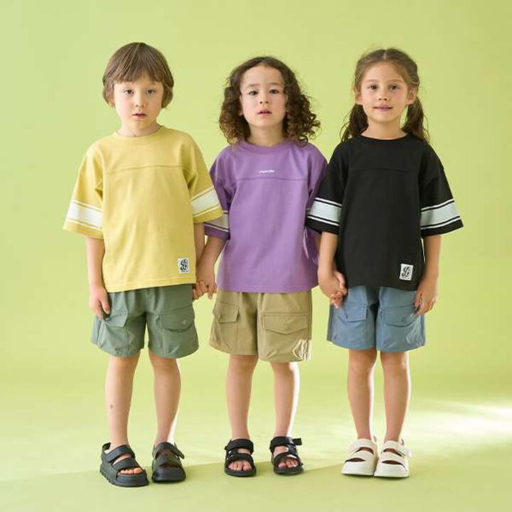 [Reversible] Line Print T-Shirt (Comfortable Jersey Fabric),Deep blue, medium image number 30