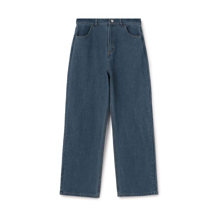 Barrel Leg Denim Pants,Navy, medium image number 6
