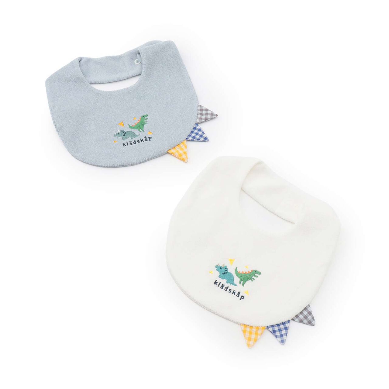 Dinosaur Embroidery Bib,Sax blue, large image number 6