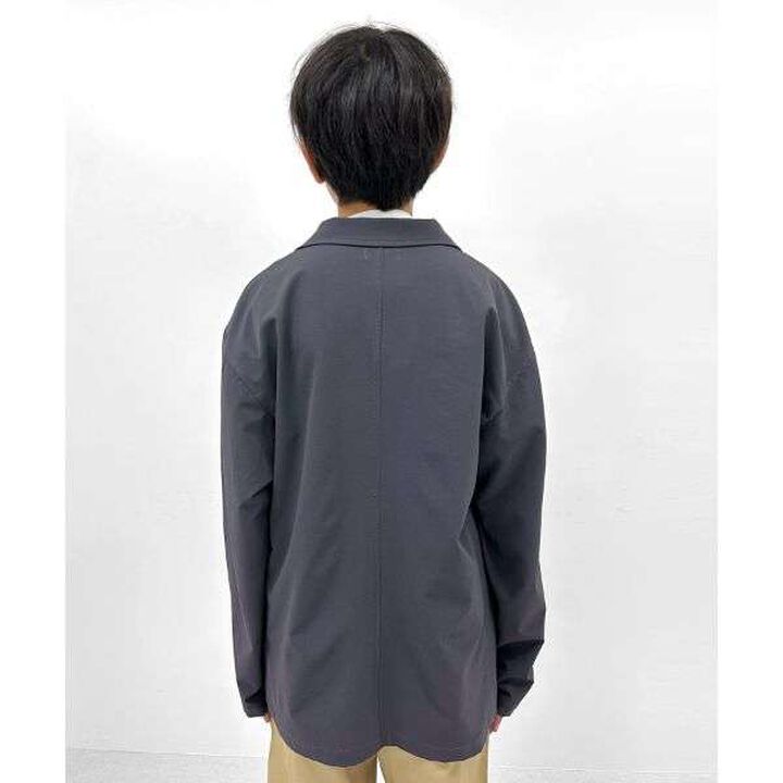 Nylon Stretch Tailored Jacket [Set Up Compatible],Charcoal gray, medium image number 15