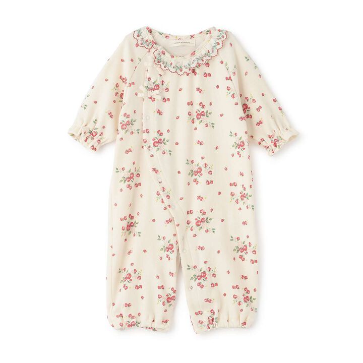 Wild Strawberry 2WAY Romper [Organic] [Made in Japan],Pearl white, medium image number 2