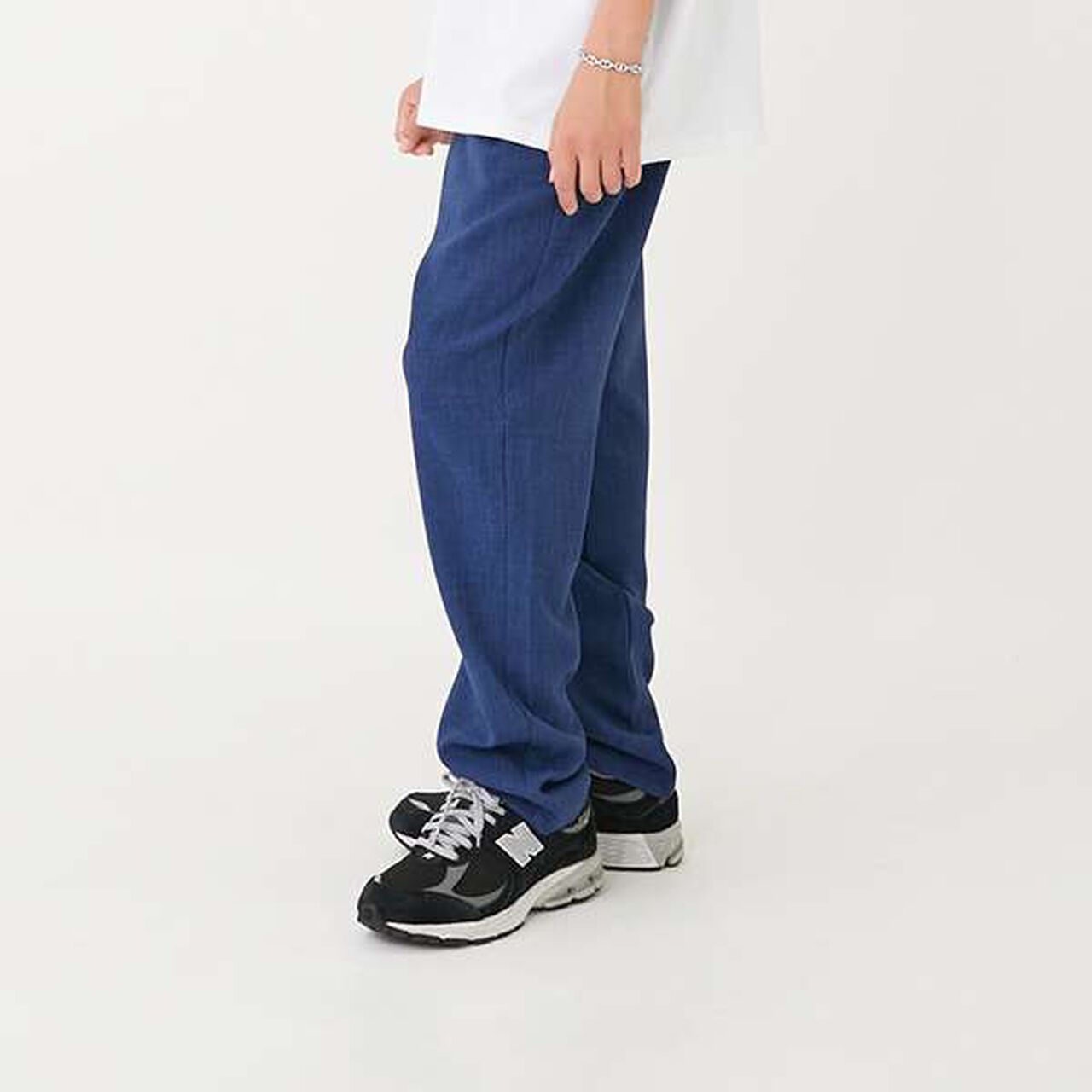 Panama-Style Long Pants,Deep blue, large image number 0