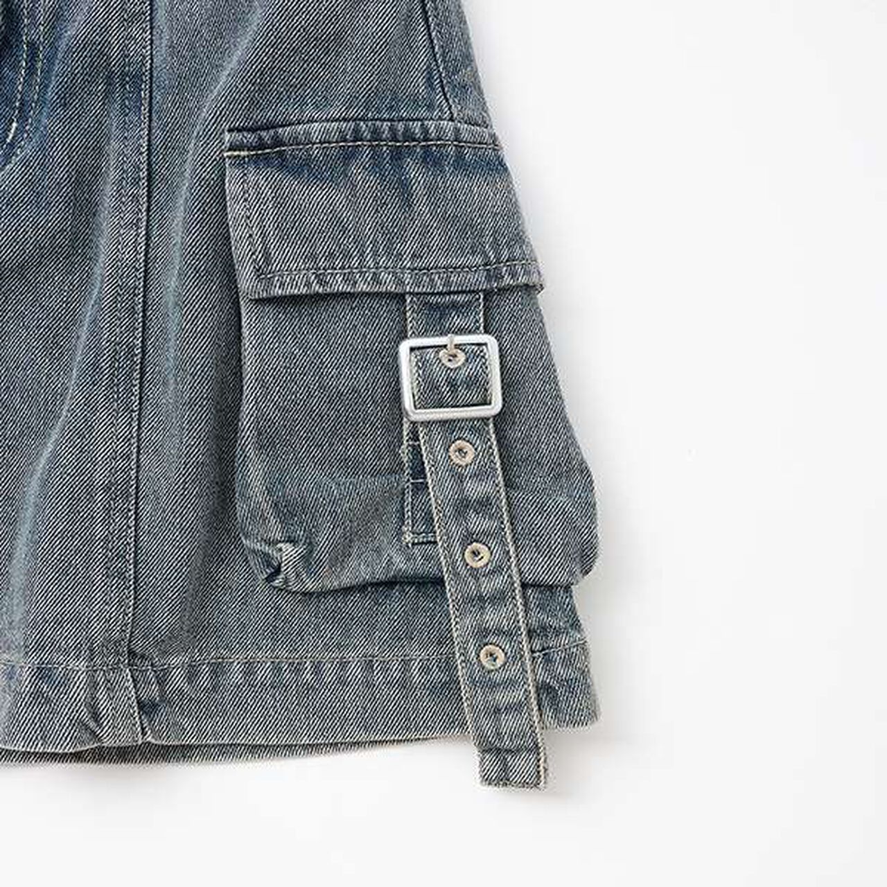 [LTXC] Cargo Denim Mini Skirt,Khaki, large image number 11