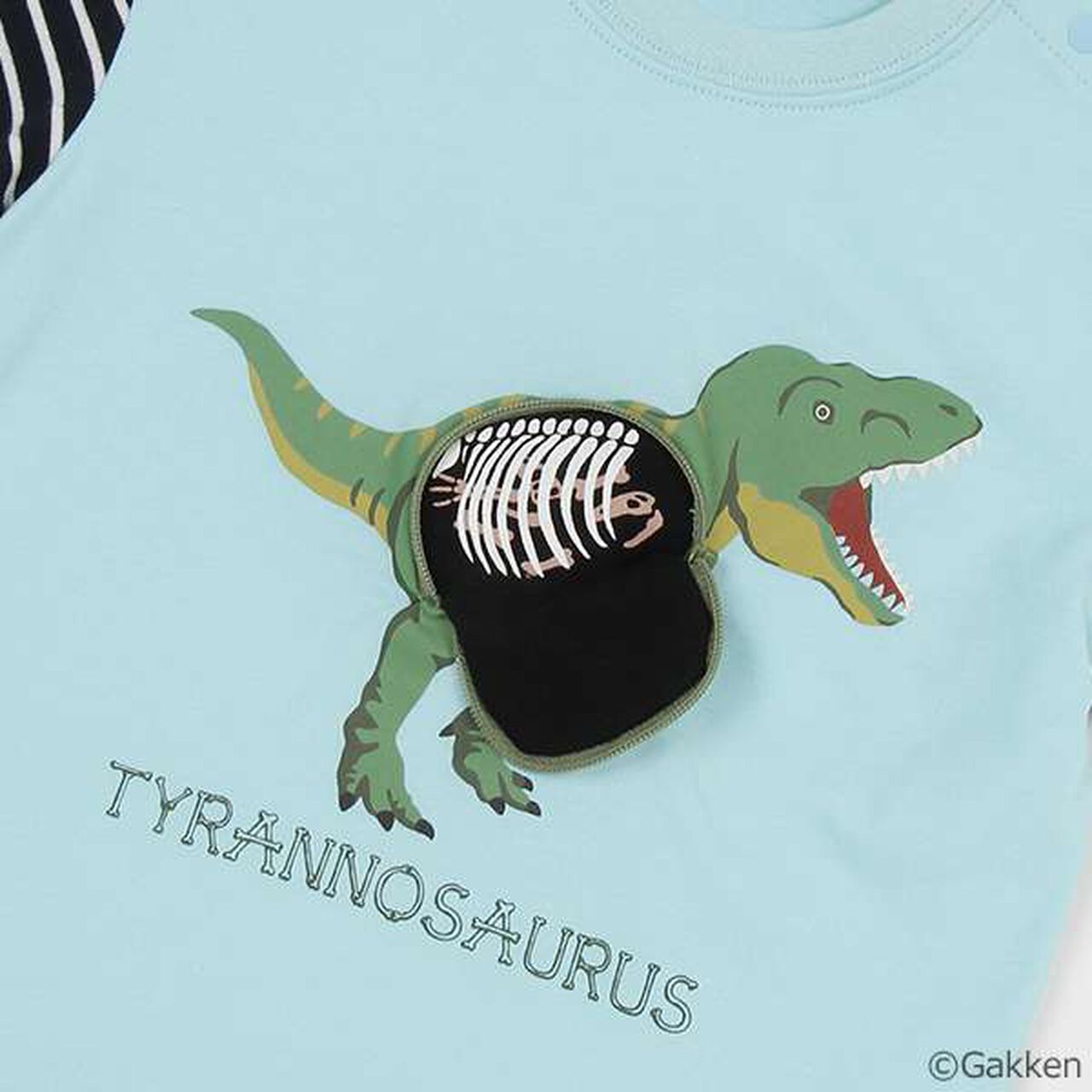 [Gakken] Dinosaur Mechanism Short Sleeve T-Shirt,Sax blue, large image number 16