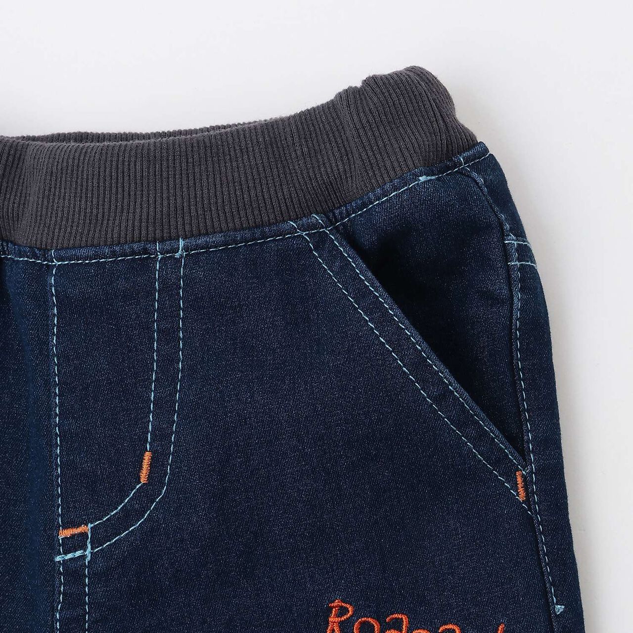 Dinosaur and Heavy Machinery Long-Length Straight Pants,Navy, large image number 5