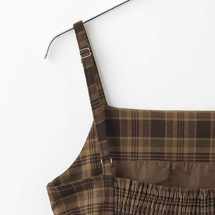 Check Jumper Skirt,Brown, medium image number 7