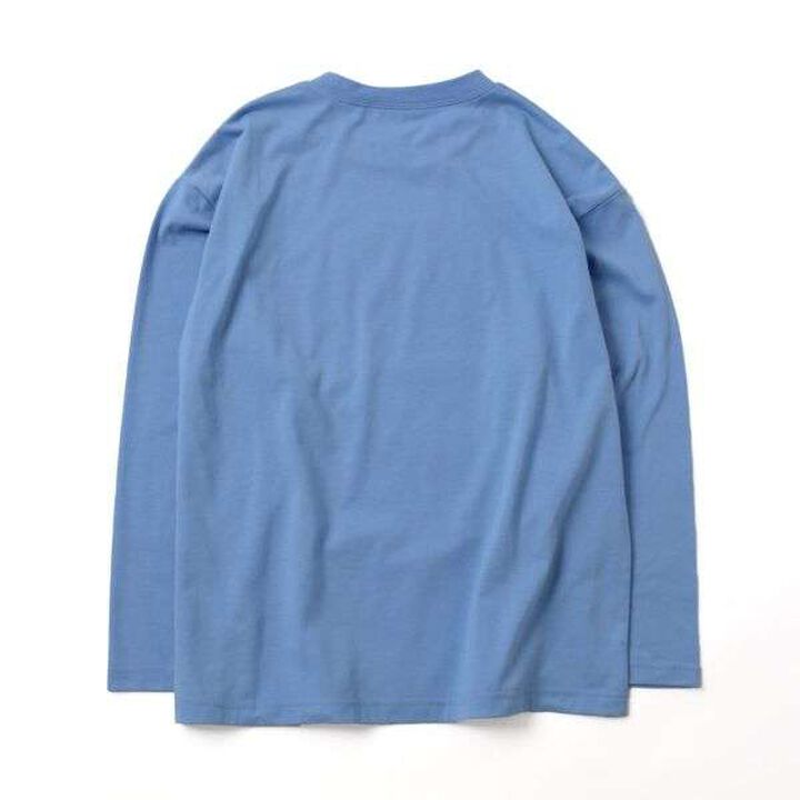 Jersey Logo Print Long-Sleeve T-Shirt,Blue, medium image number 7