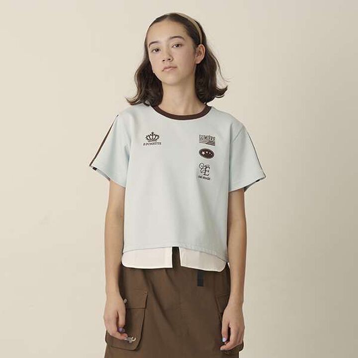 Hem Shirt Layered-Look T-Shirt,Black, medium image number 13