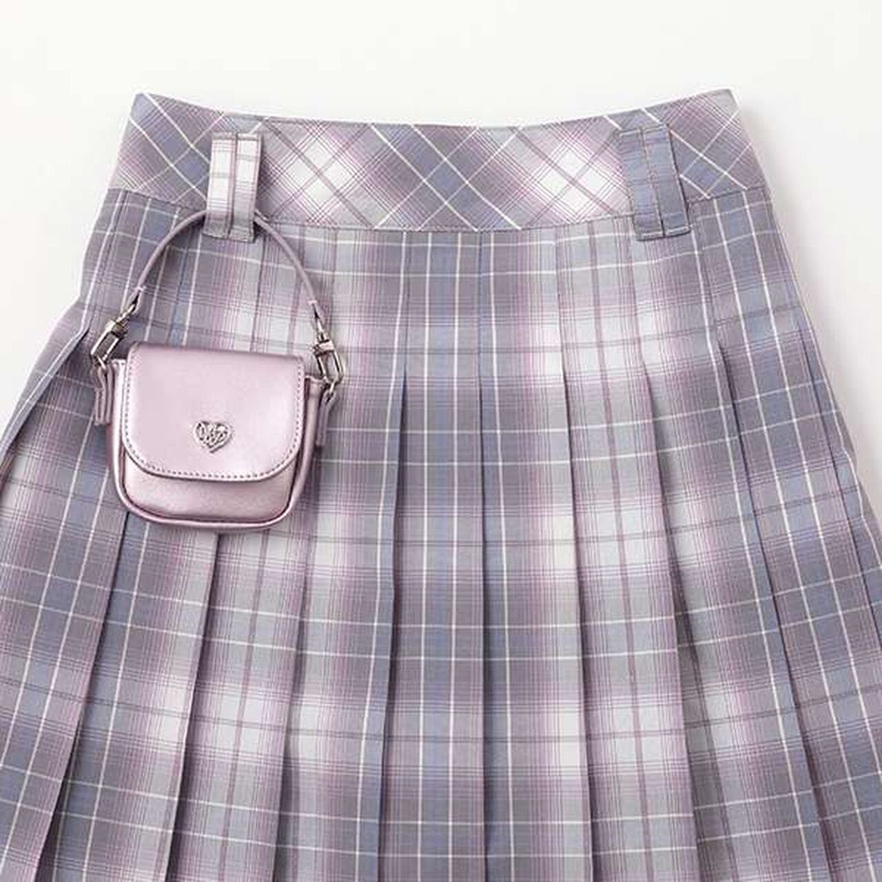 Pleated Skirt-Pants with Mini Bag,Navy, large image number 5