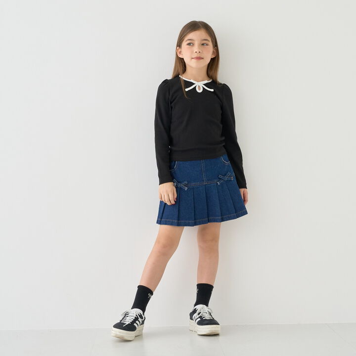 [With Inner Shorts/Secure] Pleated Skirt &ndash; Recommended for School,Blue, medium image number 10