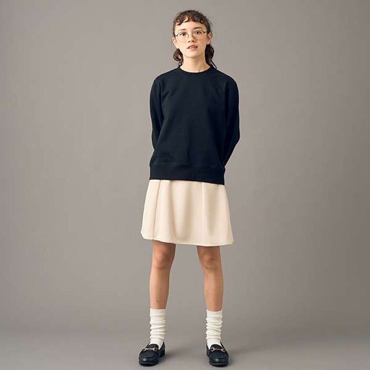[AMI] Ponte Suede Skirt with Shorts,Mocha tea, large image number 9