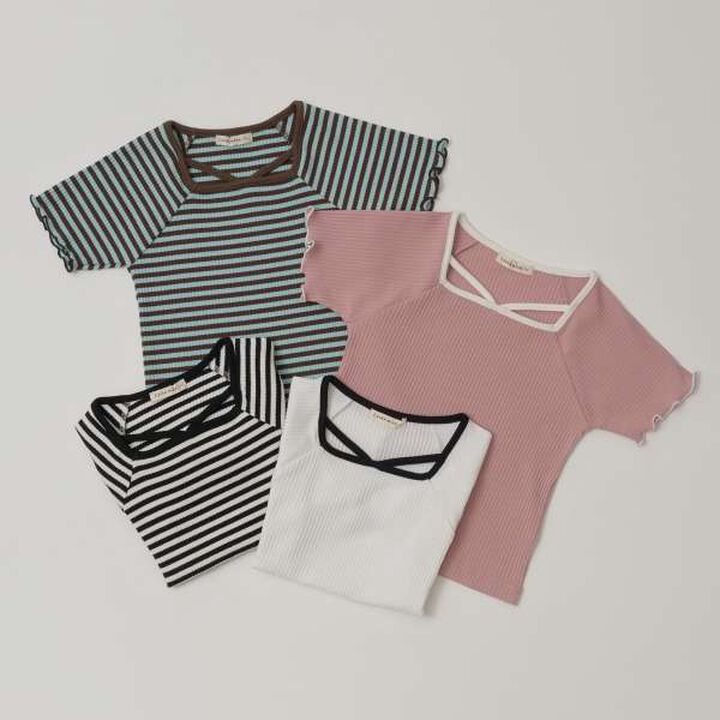 Telecom Mini Mini Design Neck T-Shirt,Pink, medium image number 1