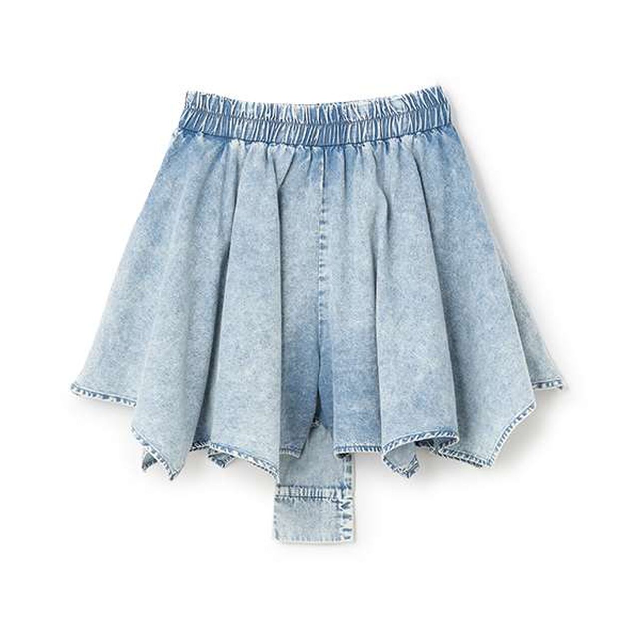 [LTXC] Waist Wrap Denim Culottes,Blue, large image number 7