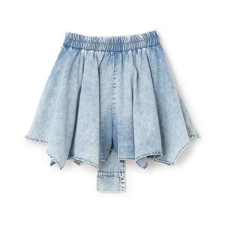 [LTXC] Waist Wrap Denim Culottes,Blue, medium image number 7