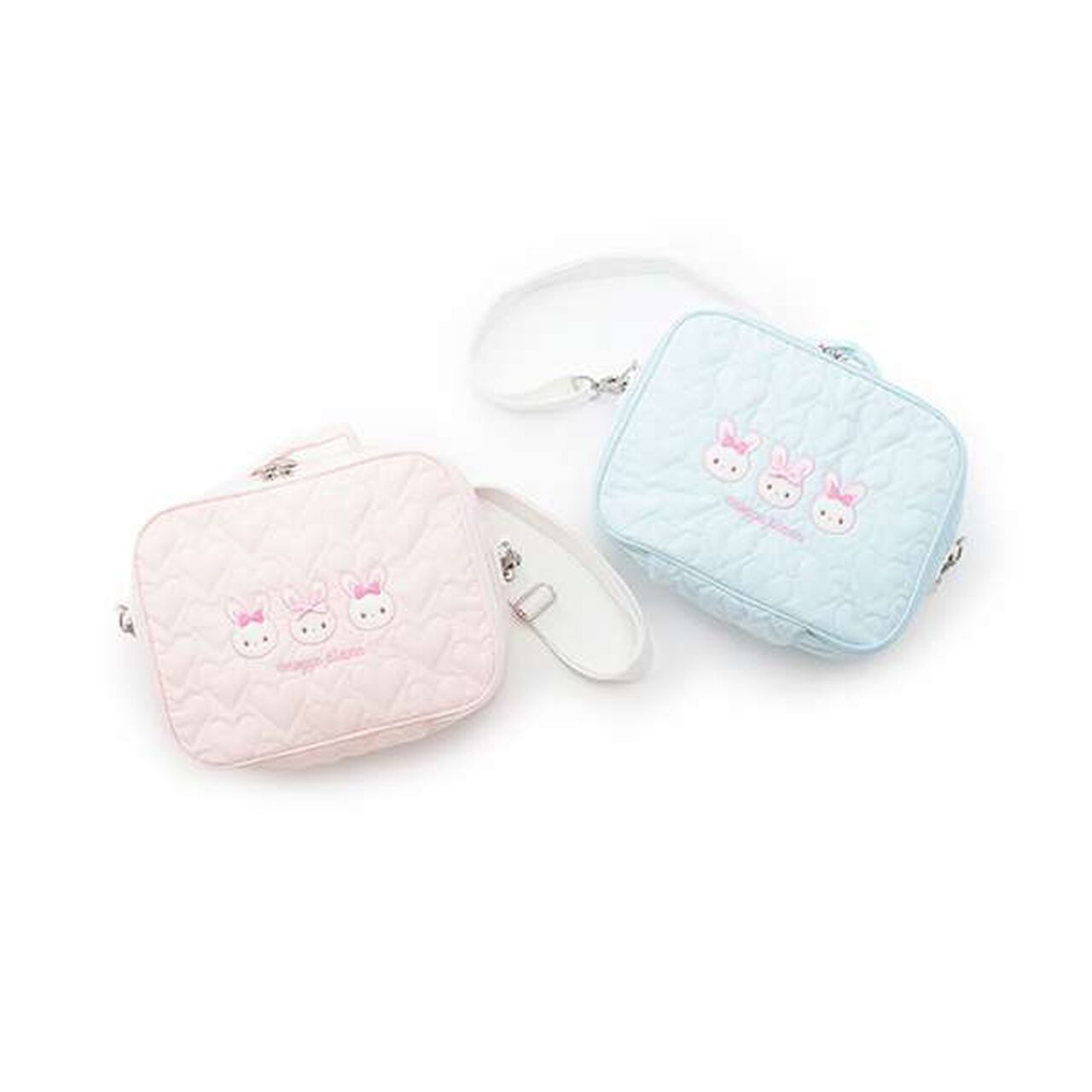Rabbit Appliqué Diaper Pouch with Shoulder Strap,Light pink, large image number 9