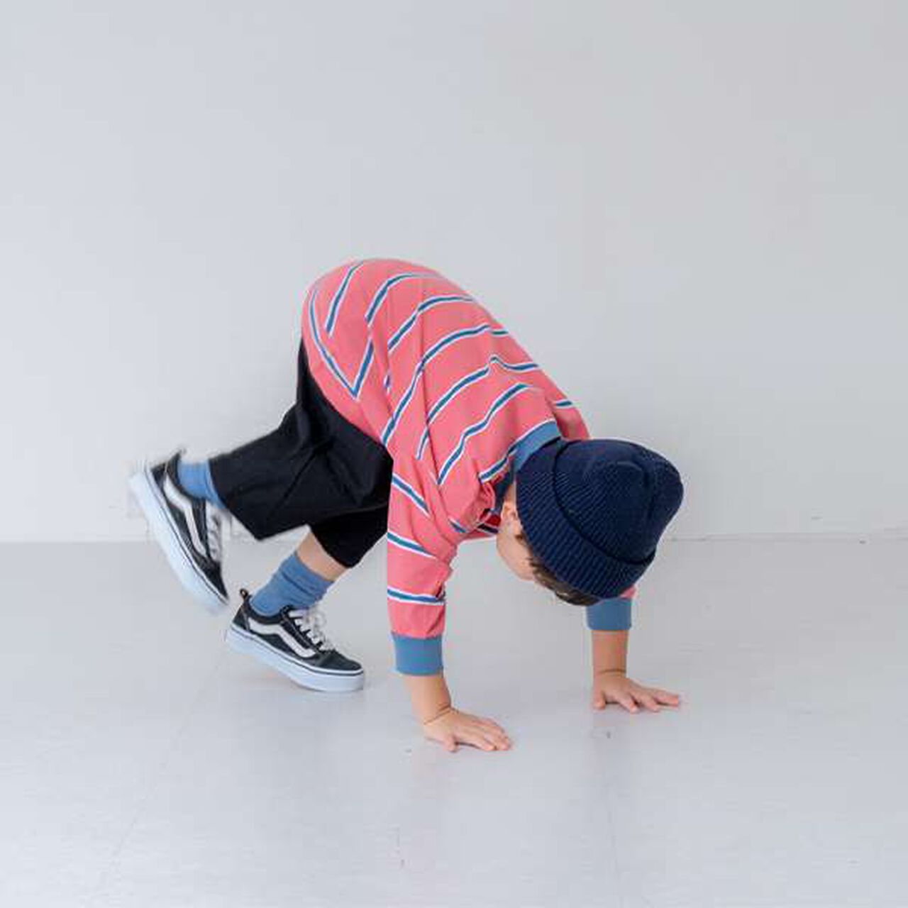 Multi Stripe Pattern Ribbed Sleeve Big Long T-Shirt,Beige, large image number 15