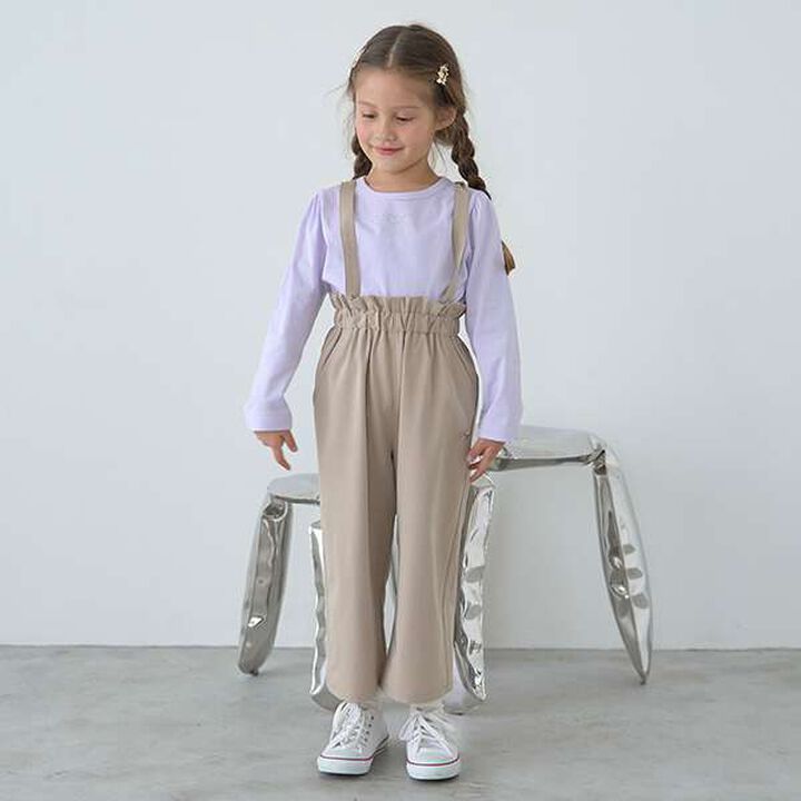 Soft Cotton Assorted Line Stone Motif Puff A-Line T-Shirt,Cream, medium image number 8