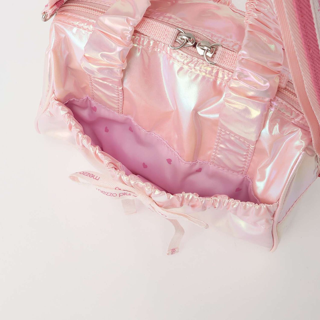 Logo Ribbon 2WAY Boston Bag,Light pink, large image number 9